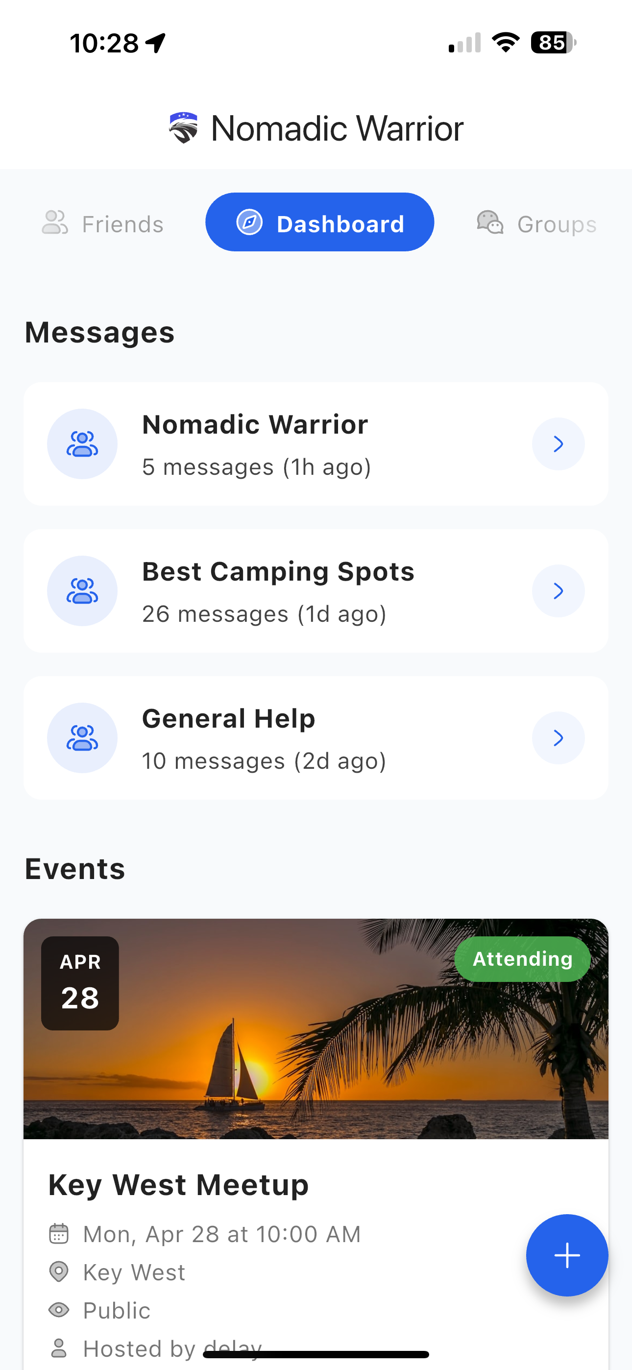 Nomadic Warrior Dashboard